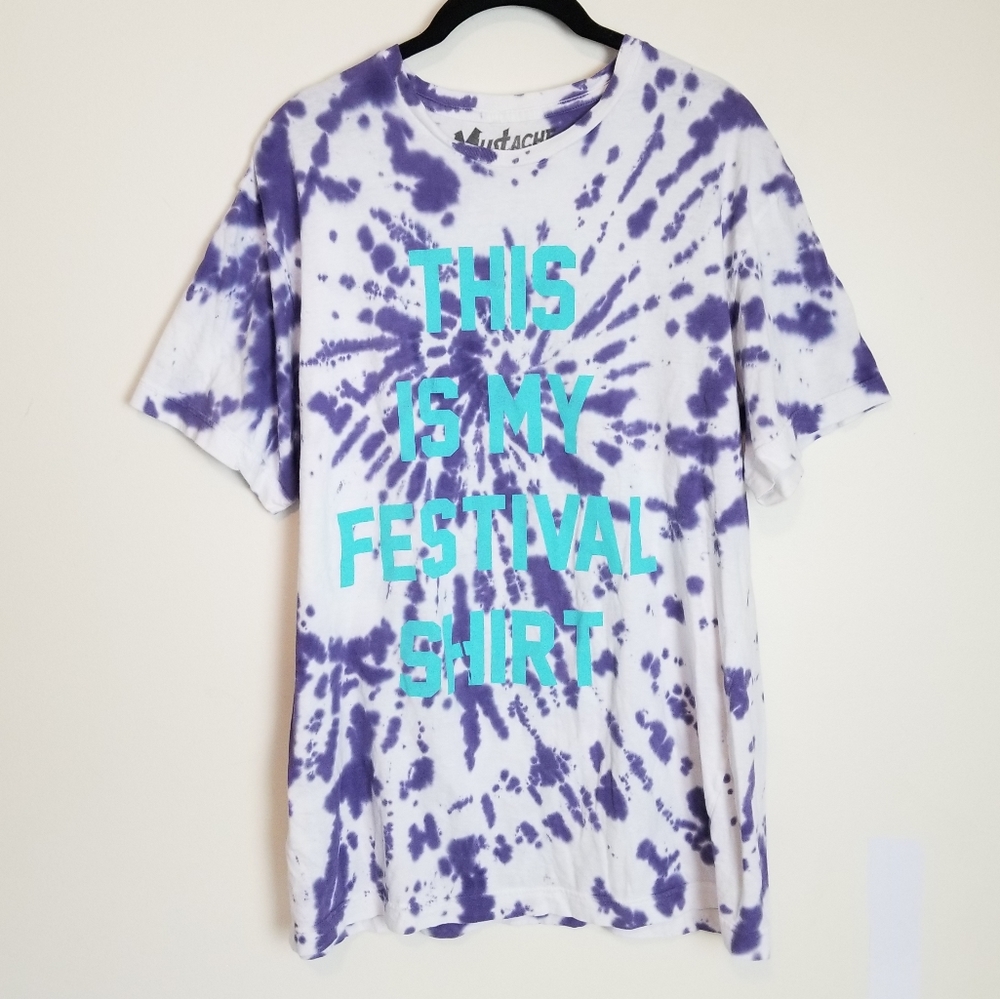 "This Is My Festival Shirt" tie dye hippie tee